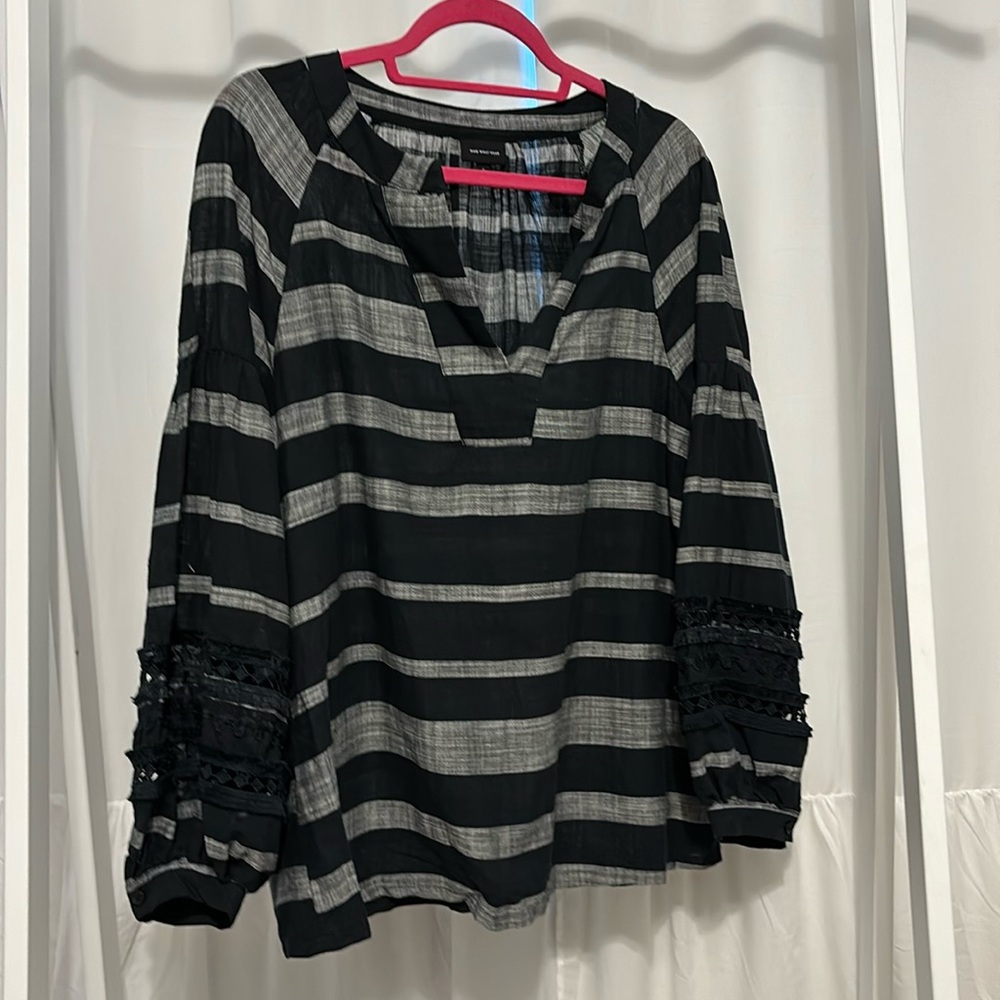 Balloon sleeved work shirt